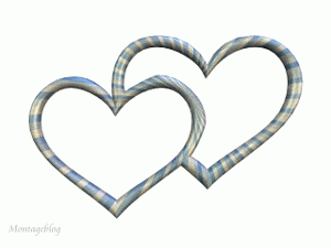 Gif animé coeurs bleus